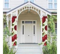 2 striscioni da appendere per la primavera e l'estate, per porta d'ingresso, con ciliegia, frutta, stagionale, portico, cartello da appendere in fattoria, decorazione da parete per interni, bandiera