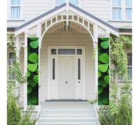 2 striscioni da appendere per porta d'ingresso primavera estate banner portico molti trifoglio verde stagionale porta appeso portico segno fattoria parete interna sfondo decorazione bandiera esterna