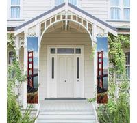 2 striscioni da appendere per porta d'ingresso primavera estate portico banner San Francisco Golden Gate Bridge stagionale porta appeso portico segno fattoria parete interna sfondo decorazione