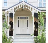 2 striscioni per porta portico banner molti zombie benvenuto banner da appendere bandiera primavera estate portico segno per porta d'ingresso sfondo porta d'ingresso segno decorazione festa sfondo