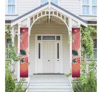 2 striscioni per porta portico con cuori e fiori di benvenuto striscioni da appendere bandiera primavera estate portico segno per porta d'ingresso sfondo porta d'ingresso cartello decorazione per