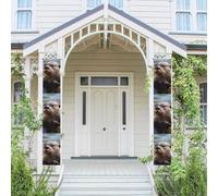 2 striscioni per porta portico con lontra che gioca in acqua benvenuto da appendere striscioni bandiera primavera estate portico segno per porta d'ingresso sfondo parete porta anteriore segno