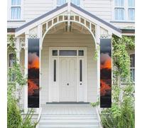 2 striscioni per porta portico Kilauea vulcano benvenuto banner da appendere bandiera primavera estate portico segno per porta d'ingresso sfondo parete porta anteriore segno decorazione festa sfondo