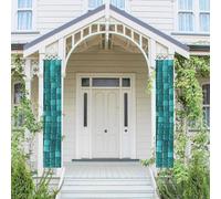 2 striscioni per porta portico turchese piccole piastrelle a pois benvenuto banner da appendere bandiera primavera estate portico segno per porta d'ingresso sfondo parete porta anteriore segno