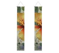 2 striscioni per portico con foglie di eucalipto verde, cartello per porta d'ingresso, elegante decorazione per la casa, bandiere da appendere, cartello di benvenuto per esterni e interni, forniture