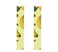 2 striscioni per portico con stampa a banana, eleganti decorazioni per la casa, bandiere da appendere, cartello di benvenuto per esterni, interni, forniture per vacanze, 180 x 30 cm