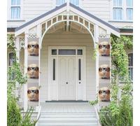 2 striscioni per portico di benvenuto primavera estate bandiera da appendere portico segno per porta d'ingresso parete portico banner sorridente porta di benvenuto appeso banner parete sfondo