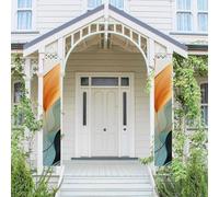 2 striscioni per portico in stile moderno di metà secolo banner da appendere bandiera primavera estate portico segno per porta d'ingresso sfondo porta d'ingresso cartello porta anteriore decorazione