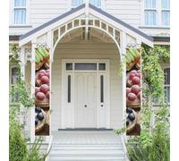 2 striscioni per portico per porte e portico, crostate dolci fresche di benvenuto, striscioni da appendere, bandiera, primavera, estate, portico, segno per porta d'ingresso, sfondo per porta