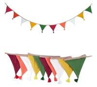 2 striscioni stile 1, stendardo triangolare con nappa per l'anniversario di compleanno di Natale