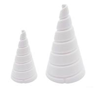 2 strumenti di avvolgimento in filo di rame con design a cono Fibonacci, materiale PP adatto per giardino ed uso elettrico per formare bobine a spirale (piccolo + grande)