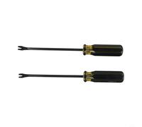 2 strumenti per sollevare graffette da tappezzeria, in acciaio al cromo vanadio temprato e testa a V a gomito per una rimozione efficiente delle puntine e delle unghie