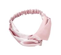 2 Stück 16 x 18 cm Cross Haarband Damen,Satin-Stirnband,Elastische Haarreif,Mädchen Stirnbänder,Yoga Haarbänder,Haar-Accessoires,Haarschmuck,Einfarbiger Haarreifen,für Make-up,Workout,Pink Lila