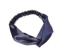 2 Stück 16 x 18 cm Cross Haarband Damen,Satin-Stirnband,Elastische Haarreif,Mädchen Stirnbänder,Yoga Haarbänder,Haar-Accessoires,Haarschmuck,Einfarbiger Haarreifen,für Make-up,Workout,Navy blau