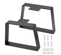 2 Stück Trapezförmige Möbelfüße für Möbelbeine, 15,2cm Tischbeine Metall Schwarz, Tischfüße Metall, Metallfüße Schwarz, für Nachttischgestell Tischfuss Couchtisch Beine Sideboard Füße (20,3cm)
