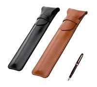 2 Stücke Genuine Leather Pencil Case, Leather Pen Case, Handmade Pen Case, Handmade Fountain Pen Pouch, Pen Case Handmade,Fountain Pen Case,für Apple Bleistift Fountain Stift Stylus - Schwarz & Brown