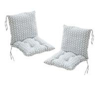 2 stycken stolkuddar Med ryggdelssätt,40 x 80 cm ryggkuddar Med Band Cuscini per Sedie con Schienale per Sedie da Esterno Cucina Giardino Grigio(Style3)