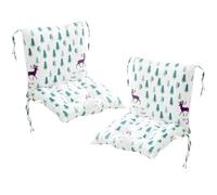 2 stycken stolkuddar Med ryggdelssätt,40 x 80 cm ryggkuddar Med Band Cuscini per Sedie con Schienale per Sedie da Esterno Cucina Giardino Grigio(Style19)