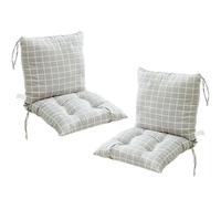 2 stycken stolkuddar Med ryggdelssätt,40 x 80 cm ryggkuddar Med Band Cuscini per Sedie con Schienale per Sedie da Esterno Cucina Giardino Grigio(Style1)
