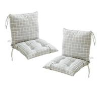 2 stycken stolkuddar Med ryggdelssätt,40 x 80 cm ryggkuddar Med Band Cuscini per Sedie con Schienale per Sedie da Esterno Cucina Giardino Grigio(Style2)