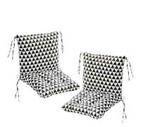 2 stycken stolkuddar Med ryggdelssätt,40 x 80 cm ryggkuddar Med Band Cuscini per Sedie con Schienale per Sedie da Esterno Cucina Giardino Grigio(Style21)