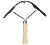 2 su 1 cavallo raschietto sudore, strumento di toelettatura ergonomico non slittamento per la pulizia del cavallo con manico in legno per forniture agricole