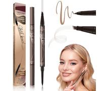 2 su 1 Penna per sopracciglia impermeabile, 2025 Nuova Magic Microblading Eye Brow Penna 4 con sopracciglia Precisa Sfrota, matita per sopracciglia crea sopracciglia naturali simili a capelli, ultima