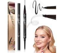 2 su 1 Penna per sopracciglia impermeabile, 2025 Nuova Magic Microblading Eye Brow Penna 4 Pencilla per sopracciglia precisa, matita per sopracciglia crea sopracciglia naturali a forma di capelli,