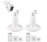 2 supporti adesivi universali per fotocamera per Spotlight Cam Battery/Pro/Plus, Ring Stick Up Cam/Pro, Eufy, Arlo, Wyze, staffa di montaggio a parete regolabile a 360 gradi, installazione senza