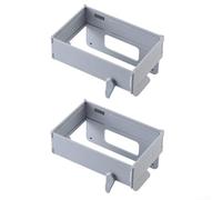 2 supporti compatti per sacchetti della spazzatura, per cucina, bagno, sotto l'armadio o dietro la porta da appendere (grigio)