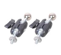 2 supporti con testa a sfera da 17,4 mm, filettatura maschio da 1/4"-20 UNCs che consente il controllo angolato per luci e treppiedi, adattatori a sfera per fotocamera