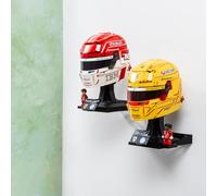 2 supporti da parete compatibili con casco LEGO Lewis Hamilton 43022, compatibile con casco LEGO Charles Leclerc 43014, prodotto nel Regno Unito, caschi non inclusi, viti e tasselli inclusi
