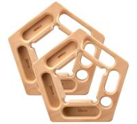 2 supporti in legno per arrampicata, tavola antiscivolo multifunzione 7 in 1, impugnatura regolabile per trazioni e trazioni, montaggio include corde, ideale per allenamenti interni ed esterni