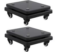 2 supporti isolanti per altoparlanti con ruote mobili, base stabilizzatore da pavimento per altoparlanti standard e piattaforma di riser subwoofer con piedini di isolamento, set da 2