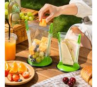2 supporti larghi per sacchetti per la preparazione degli alimenti, supporto per sacchetti per congelatore, supporto per riempimento, sacchetti con chiusura a cerniera, per sacchetti di plastica per