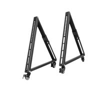 2 supporti mobili per TV a bassa altezza con ruote, carrello triangolare per monitor LED LCD a schermo piatto, design stabile e salvaspazio, da 32" a 55"
