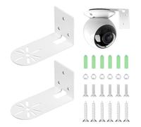 2 Supporti Montaggio Parete Metallo per Google Nest Cam, Batteria Seconda Generazione, Eufy Security Indoor Cam E220, Wyze Cam Pan 2, WYZE Cam Pan v3, Adesivo/Perforazione