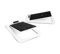 2 supporti per altoparlanti da scrivania per altoparlanti da scaffale di medie dimensioni da 7,6 a 10,2 cm, per Edifier MR4 MR3 MR3BT bianco da scrivania (bianco)