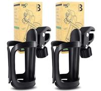 2 supporti per bevande per passeggino, universale per tazza e bottiglia d'acqua, rotazione a 360 gradi.