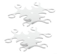 2 supporti per calici da vino, sottosopra, per cucina, bar, in plastica, antiruggine, installazione senza trapano, nero o bianco (bianco)