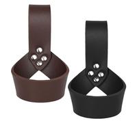 2 supporti per cintura, cintura a spada larga, cintura pirata, supporto per cintura di spada, fodero in pelle regolabile, supporto per cintura in stile retrò, adatto per feste in costume, Halloween,