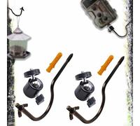 2 supporti per fotocamera selvaggia con attacco universale a vite da 1/4" a 20 sulla parete, albero a 360°, per fotocamera selvatica, caccia, telecamera di sorveglianza (supporto per fotocamera