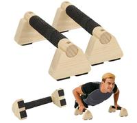 2 supporti per parallele in legno, capacità di 150 kg, supporto per flessioni con base antiscivolo, attrezzature per calisthenics per allenamento in verticale, esercizi di fitness e routine di