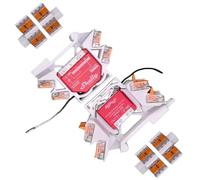 2 supporti per tastiera a pressione Shelly + 4 x 2 estensioni per 29 relè Shelly: Plus 1, 1 Mini Gen3, Plus 1PM, 1PM Mini Gen3, Plus 2PM, 2.5, RGBW 2, PM, 2.5, Plus i4 DC, Dimmer 2, guida guida guida