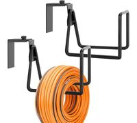 2 supporti per tubo da giardino, in metallo, da parete, resistente, per il montaggio a parete, avvolgitubo regolabile per tubi dell'acqua, prolunga