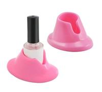2 supporti per unghie rosa in gomma morbida, supporto per bottiglie di smalto per nail art, strumento anti-fuoriuscita, strumenti per esposizione per manicure, accessori per nail art, organizer per