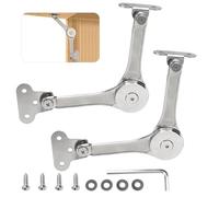 2 supporti pieghevoli con blocco e fermata in qualsiasi angolo, supporto pieghevole con viti e chiave a brugola per porte, mobili da cucina, cassette in legno, letti pieghevoli