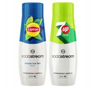 2 Syropy do wody Sodastream Herbata Lemon Ice Tea + 7UP Free Bez Cukru