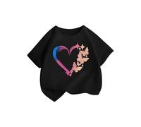 2 t Camicie a maniche lunghe per ragazze abbigliamento per bambini, magliette per bambini, per primavera, estate e autunno, top comodo e alla moda, maglietta per ragazze Get Dirty Too (nero, 6-8 anni)