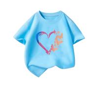 2 t Camicie a maniche lunghe per ragazze abbigliamento per bambini magliette per bambini primavera estate e autunno top comodo e alla moda Girls Get Dirty Too Shirt (blu, 2-4 anni)